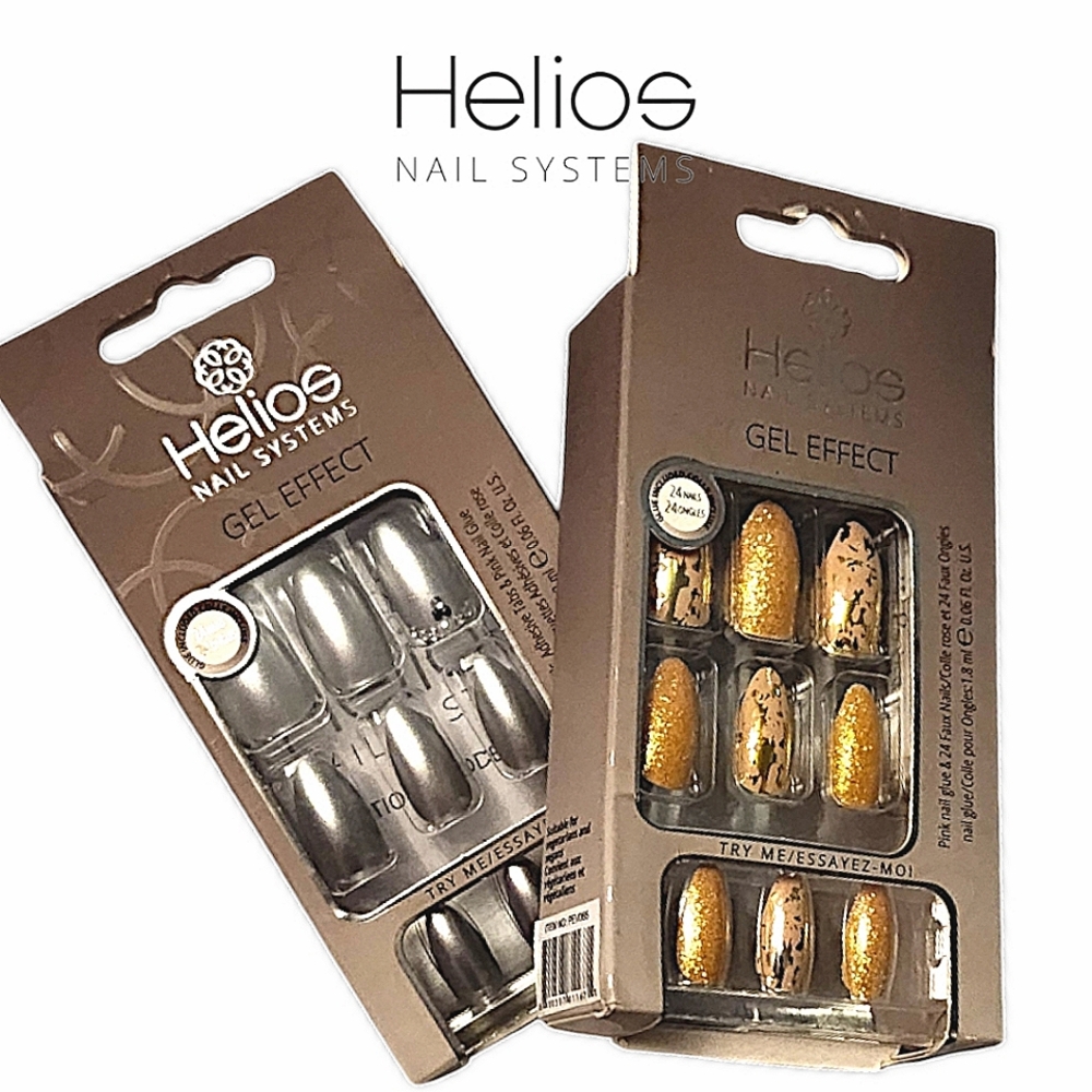 Helios Nail Systems Gel Effect - 2 for 1!!! Silver and Gold sets; BNIB